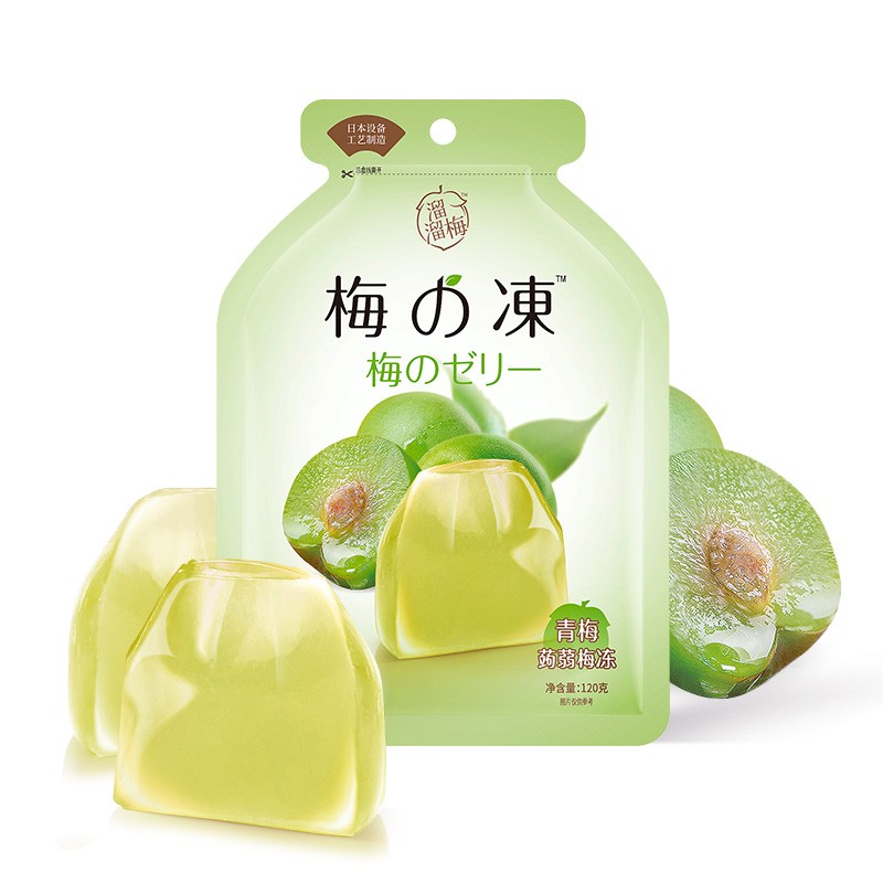 溜溜梅青梅梅の冻0防腐剂0人工色素网红蒟蒻果冻布丁酸甜0脂休闲零食1g 袋 虎窝购