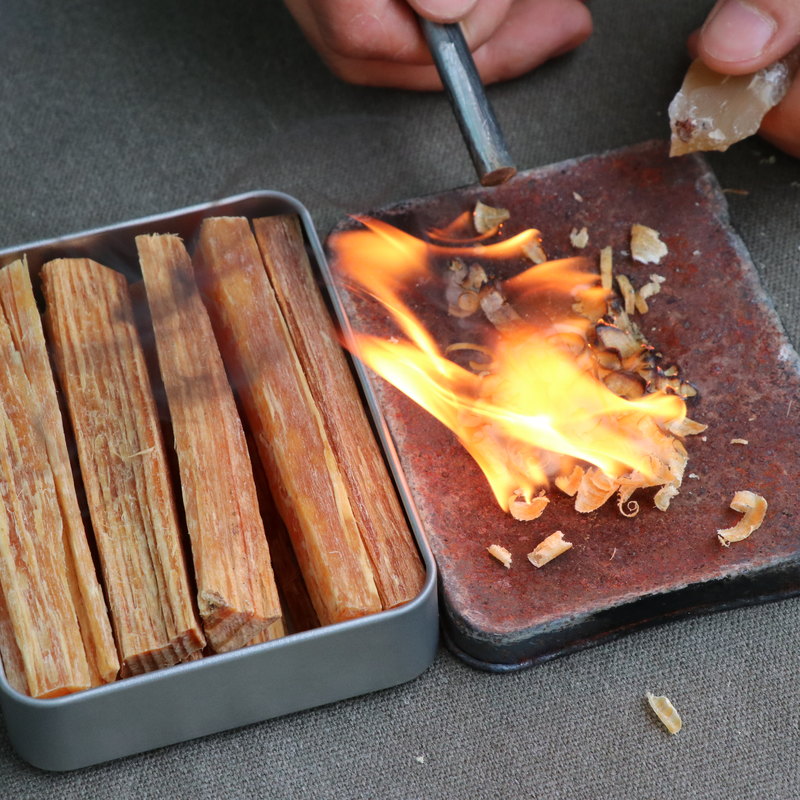 松明子引火精装优质松明盒装野外高油脂引火物求生火绒松油松脂松 10