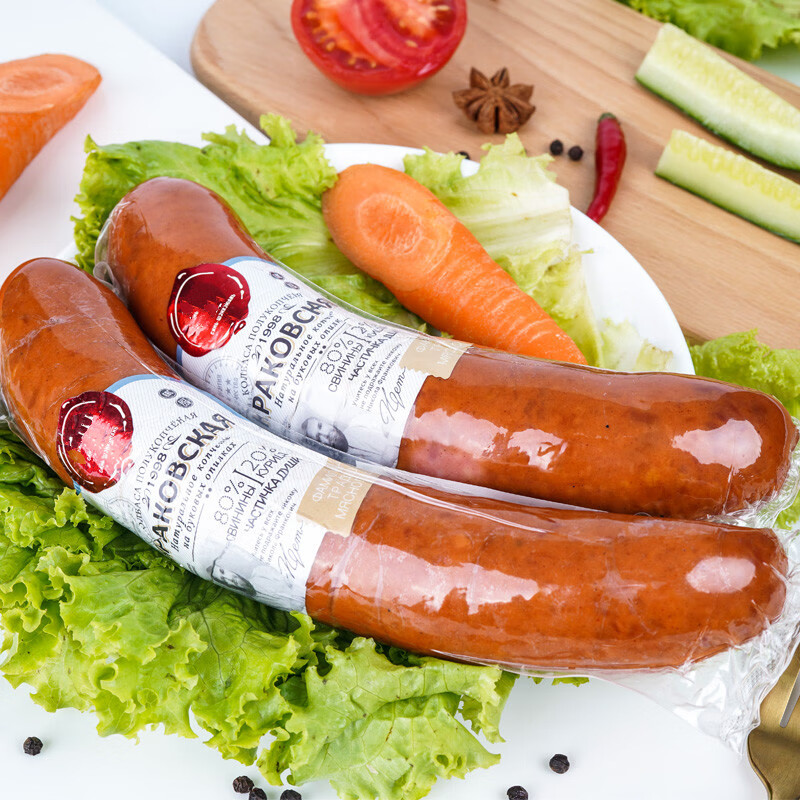 禾澹俄罗斯风味香肠无淀粉俄式纯肉250g火腿食品