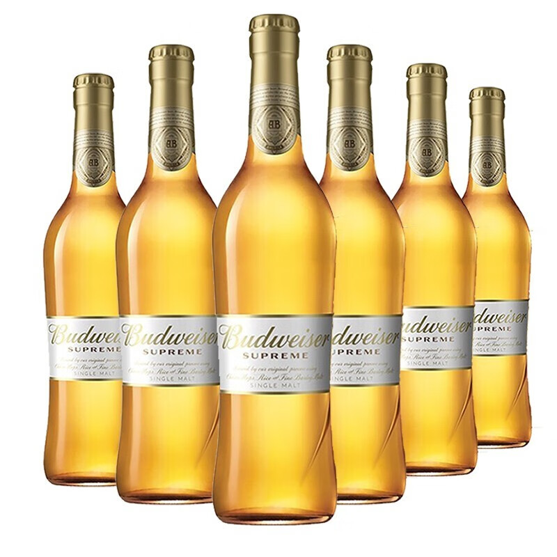 百威(budweiser)金尊啤酒 330ml*6瓶装