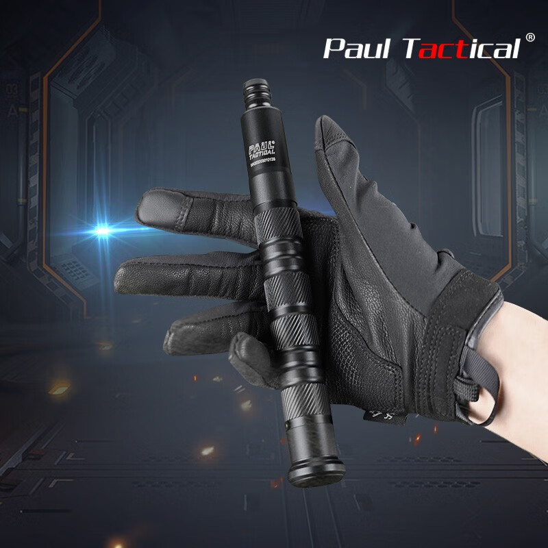 弘安保罗青峰机械甩棍EDC户外自动收缩甩棒防身武器合法随身车载便捷防护 17英寸青锋