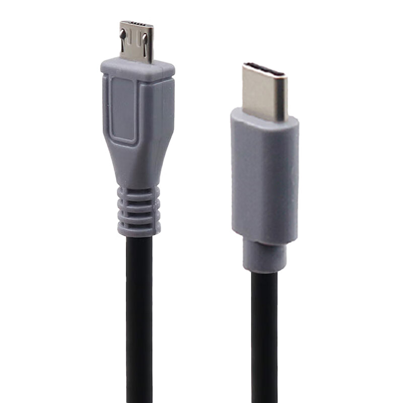一叶兰type-c转microusb安卓扁口数据线汽车顶棚typec口转接行车记录