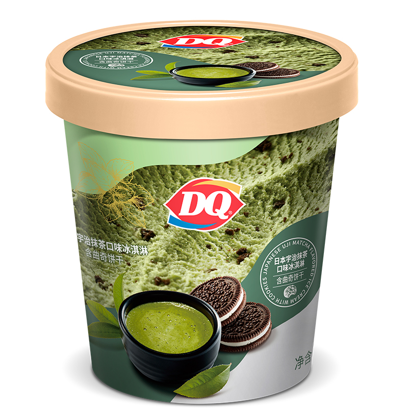 DQ 日本宇治抹茶口味冰淇淋400g（含曲奇饼干）