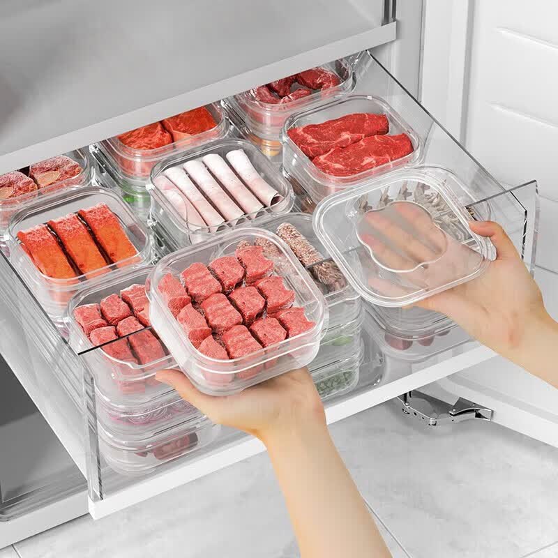 冰箱保鲜盒可微波炉加热带盖储物食品级收纳盒 350ml 8个属于什么档次？