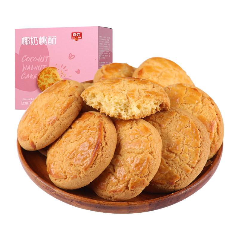 春光食品海南特产椰子奶香传统糕点夹心椰丝核桃酥饼点心 椰奶桃酥100