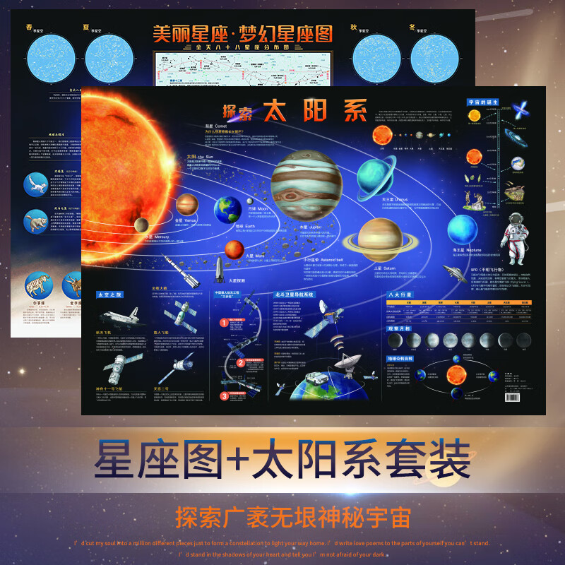 探索太阳系 梦幻星座图房图 孩子喜欢的礼物 无折痕 探索宇宙 学习