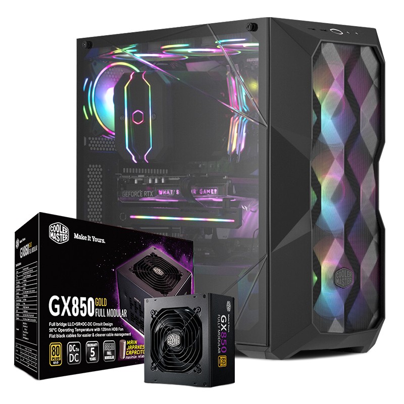 酷冷至尊 TD500 MESH中塔机箱+酷冷至尊 GX850 金牌全模电源