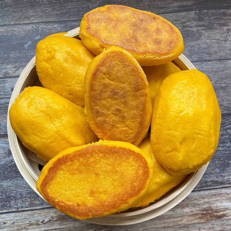 轻即纯玉米面手工大饼子营养窝窝头原味早餐面食粗纤维粮大馒头 10个