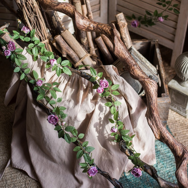 掬涵 仿真树藤过江龙藤柳条干树枝艺术园林造景空间摆件禅意装饰搭配