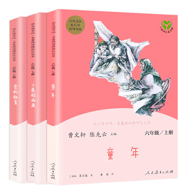 快乐读书吧 童年 六年级课外书 爱的教育 小英雄雨来 6年级上下册课外阅读书 鲁滨逊漂流记 爱丽丝梦游奇境 汤姆索亚历险记 人民教育出版社 【人教版/六年级上】全3册