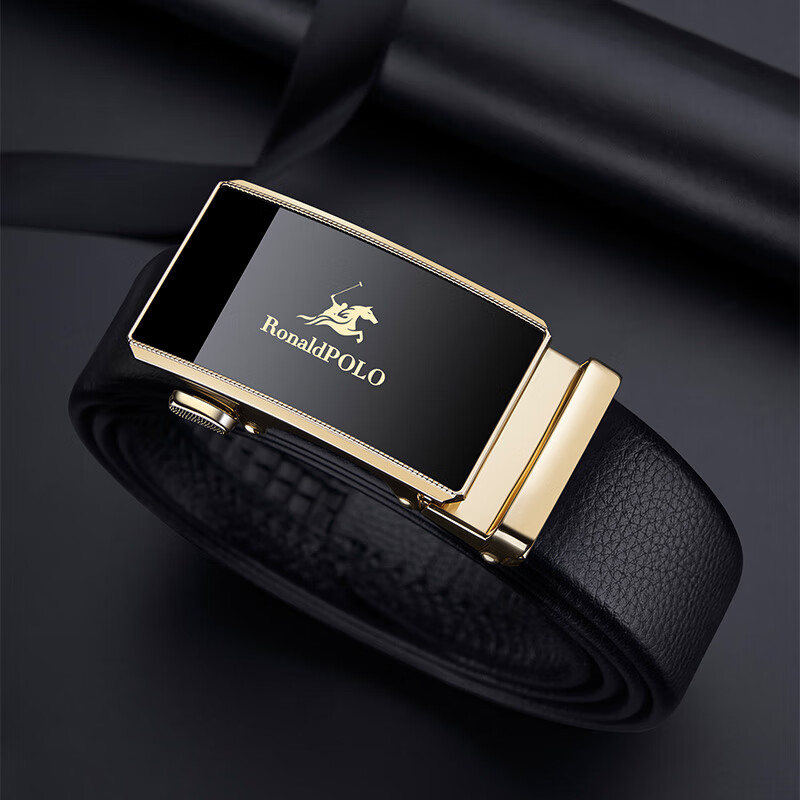 铂士顿保罗皮带男士真皮自动扣腰带商务休闲头层牛皮十大品牌高档裤带送老公 枪色 125cm 其他长度联系在线客服