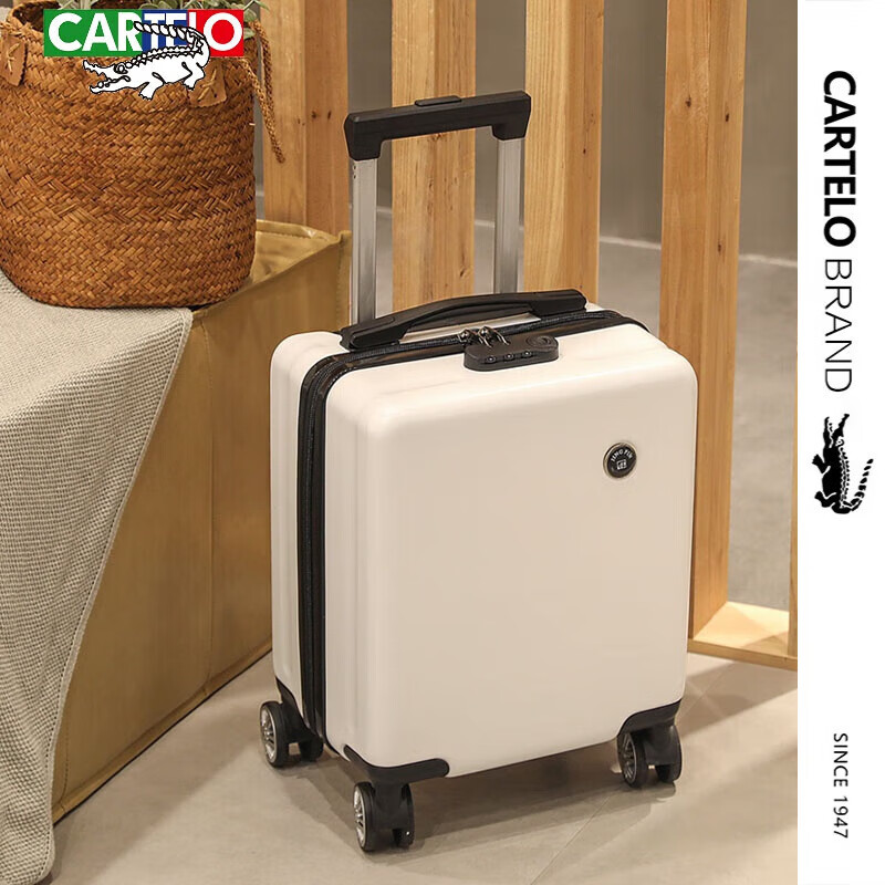 卡帝乐鳄鱼(cartelo)14英寸小型拉杆行李箱20×30×40cm春秋/西部航空