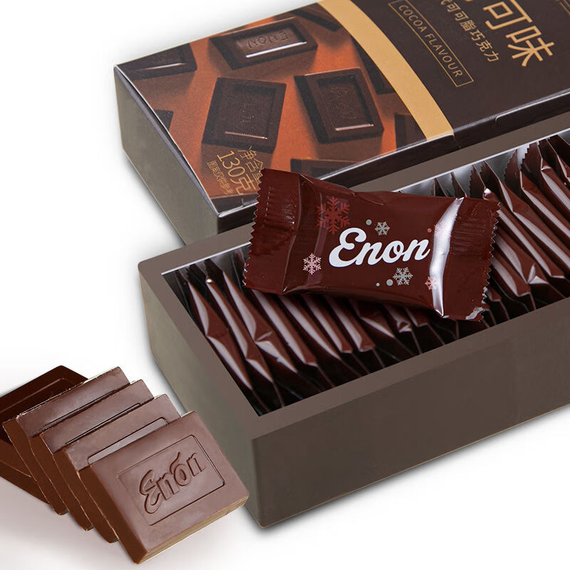 抹茶巧克力年货礼盒装送女友零食牛奶草莓巧克力排块 可可味