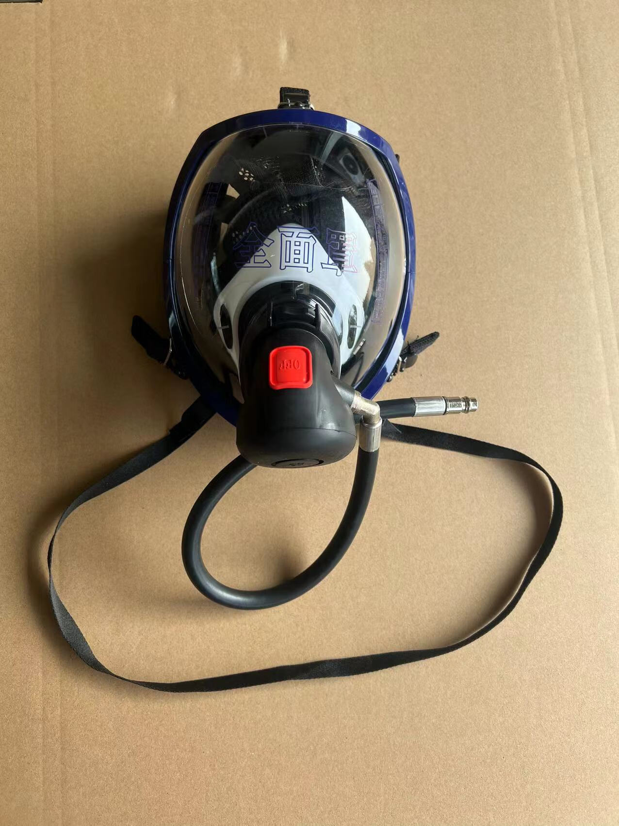 仁聚益正压式空气呼吸器面罩 呼吸器配件 全面罩 黄色 面罩加罐头