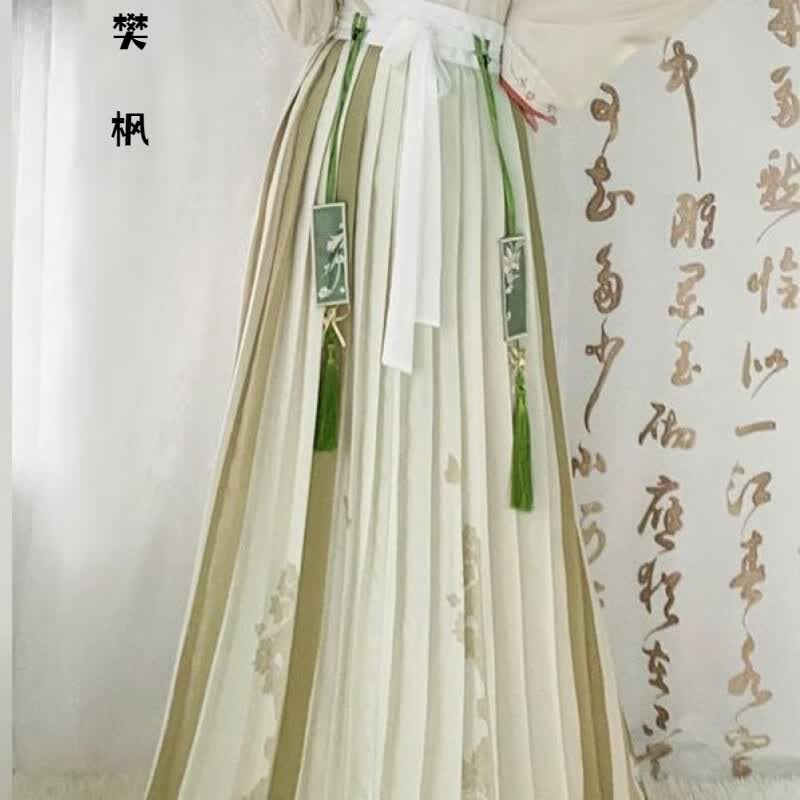 汉服女中国风改良传统日常汉服云熏阁宛若汉服女宋制长干 单件百褶裙