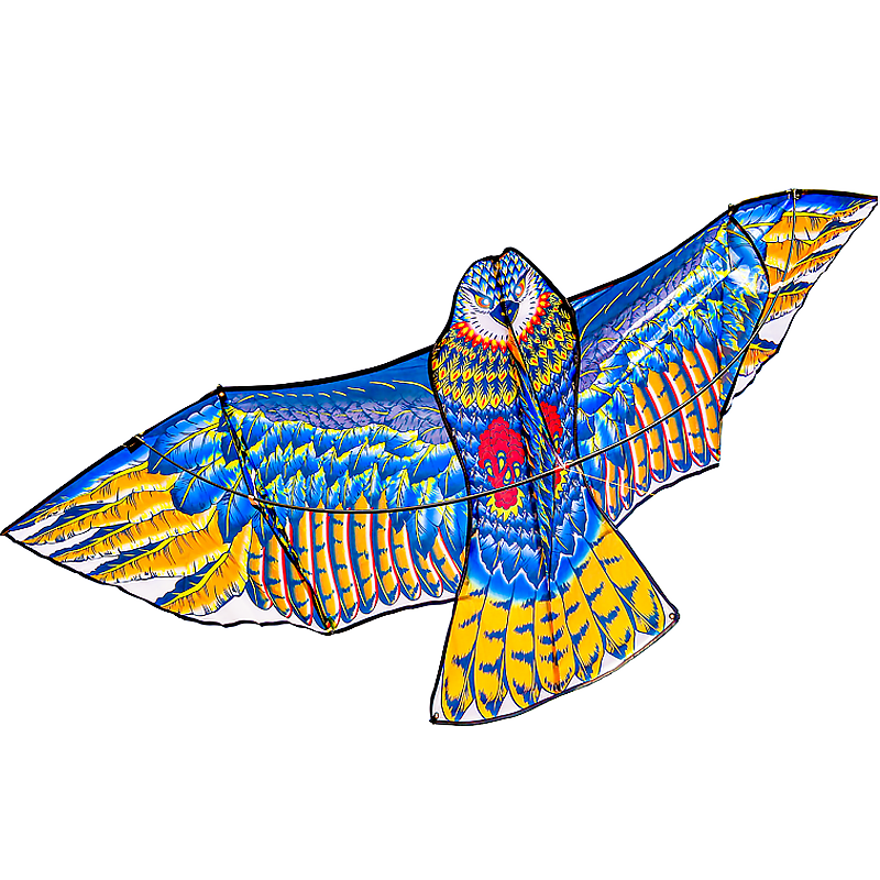 當(dāng)康【微風(fēng)易飛】風(fēng)箏線輪式風(fēng)箏大型大人風(fēng)箏兒童18線盤(pán)套裝500米線 1.9米前撐雄鷹（18盤(pán)+400米線）