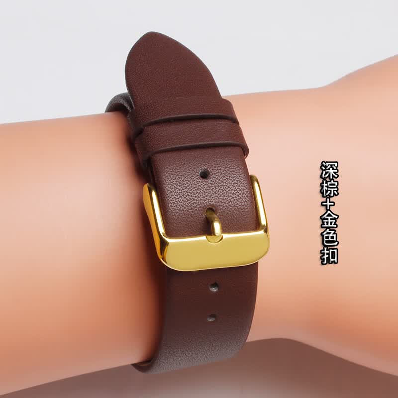 京噶适配金仕盾表带金仕盾jsdun金士顿真皮手表带男女小牛皮表链手表