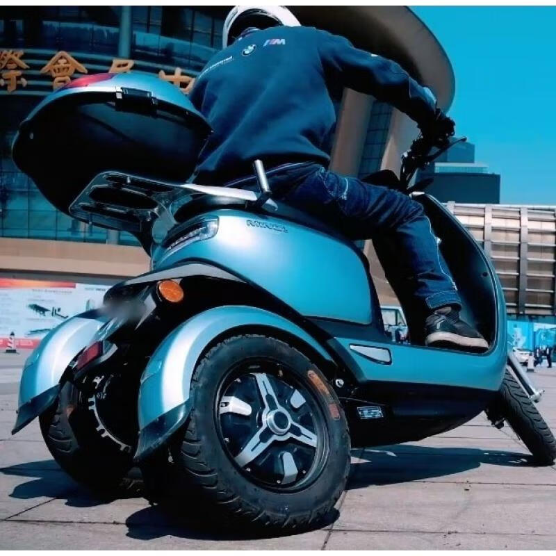 电动三轮车不倒翁男女带娃家用代步接送孩子电瓶车爬坡王 铝悬挂旗舰