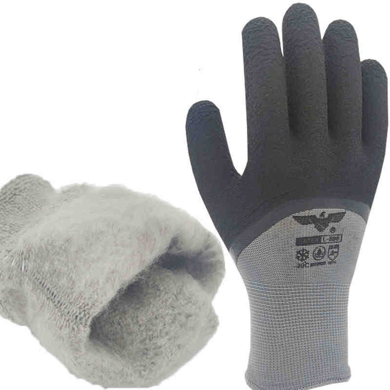 绒 防寒加绒加厚柔软舒适耐磨防滑防水 零下30度灰色百胜(开司米绒) 2