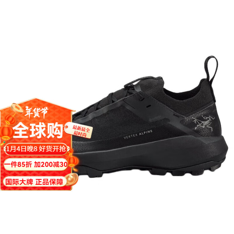 始祖鳥(niǎo)戶(hù)外功能鞋登山鞋徒步鞋Vertex GTX 系帶圓頭 耐磨 低幫 登山鞋徒 黑色 40