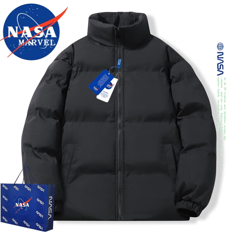 NASA MARVEL棉服男棉衣冬季外套加厚保暖面包服运动情侣装百搭休闲棉袄子