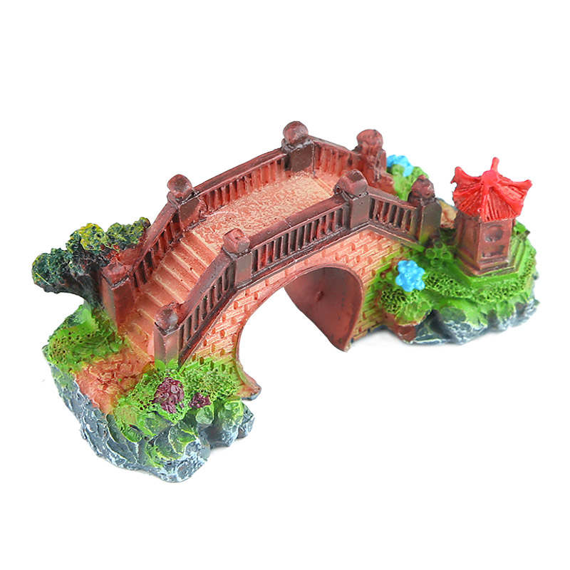 大号树脂摆件 金鱼缸仿真桥 假石桥大拱桥 水族造景 789a小号单孔桥