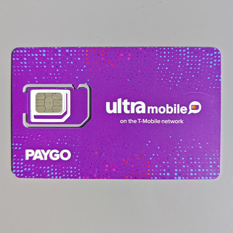 ultramobile美国电话卡paygo手机号码紫卡留学旅游商务长期使用 50张3