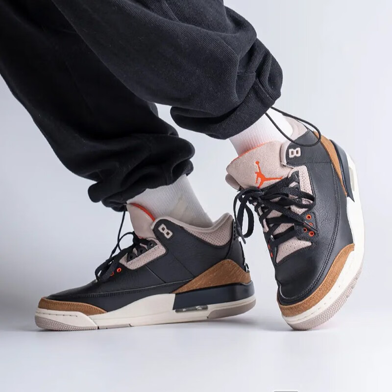 耐克(nike) air jordan 3 aj3 乔3男子篮球鞋 ct8532 dr8869 黑棕ct