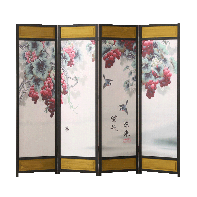 帝兰慕 免安装屏风隔断客厅折叠移动卧室遮挡家用现在简约玄关墙新中式办公室实木折屏美容会所酒吧简易屏风 全封白色一片价格 1.7米高*0.4米宽