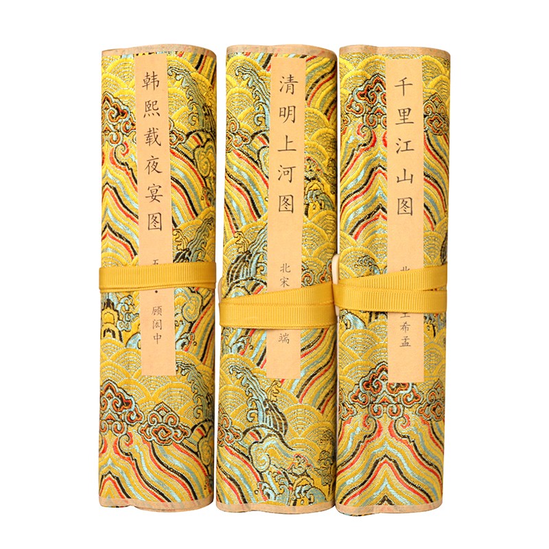 挂画中国特色礼品送老外礼物外事商务礼品千里江山图 《国宝三绝》