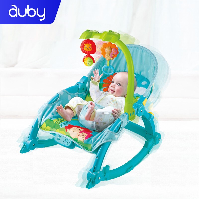 澳贝（AUBY）奇幻森林摇椅 0-3岁躺椅宝宝喂食摇摇椅餐椅