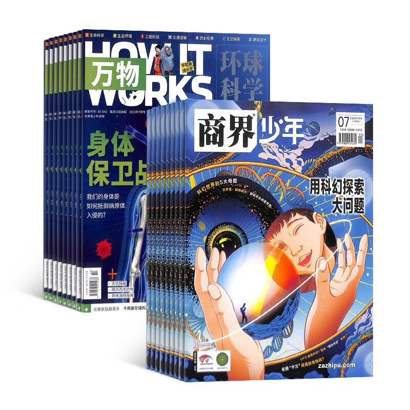商界少年（1年共12期）+万物(带音频）（1年共12期）杂志组合 2023年10月起订 杂志铺