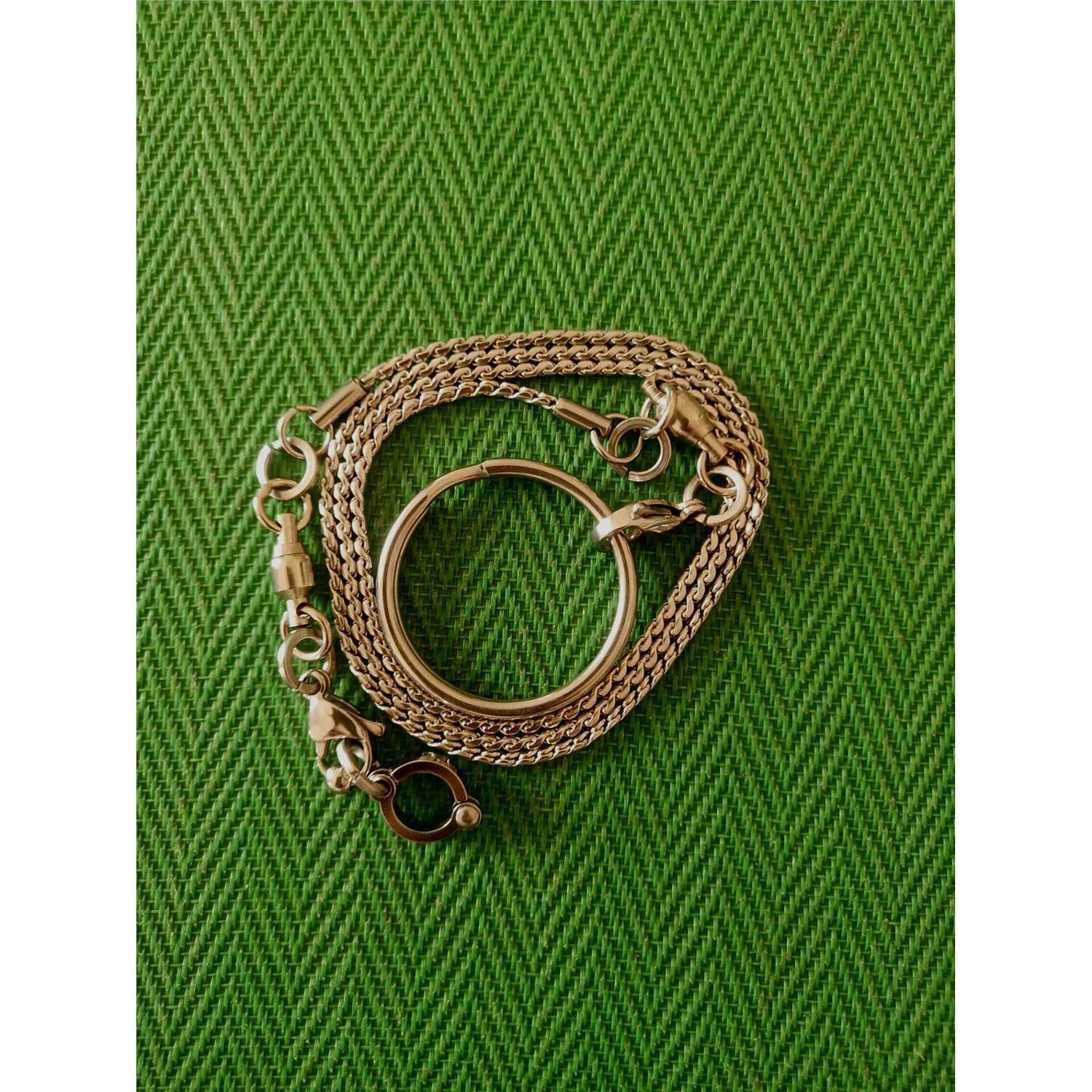 妙普乐鹦鹉脚链外出不锈钢鹦鹉脚链虎皮牡丹玄凤八哥鹩哥鸟站架开口脚