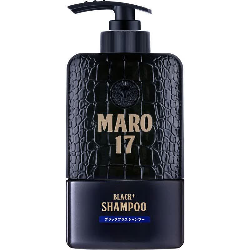 韩泊莉日本maro17摩隆男士胶原蛋白洗发水black黑发控油 黑发版洗发水