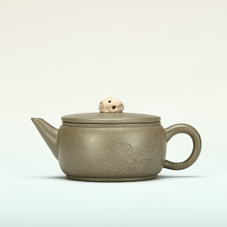 hywlkj隽颜堂宜兴紫砂壶全手工原矿青灰泥太湖石汉瓦小容量家用泡茶壶