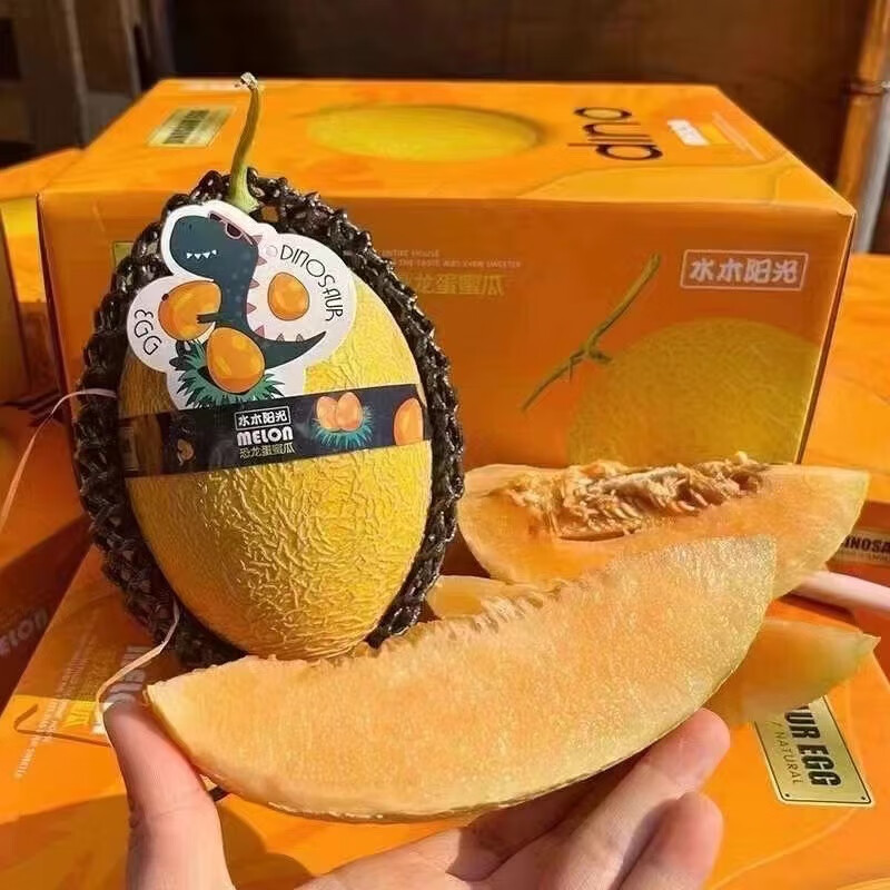 朵贝仙恐龙蛋蜜瓜 吐鲁番至爱密瓜特级黄肉脆甜黄金蜜瓜新鲜水果礼盒