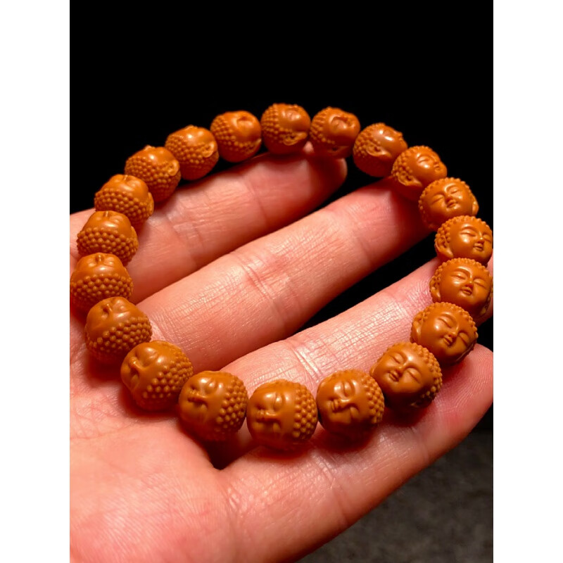 蒂宝莱(dibaolai)猴头核桃手串宝宝佛金丝猴头手串男款文玩核桃原籽光