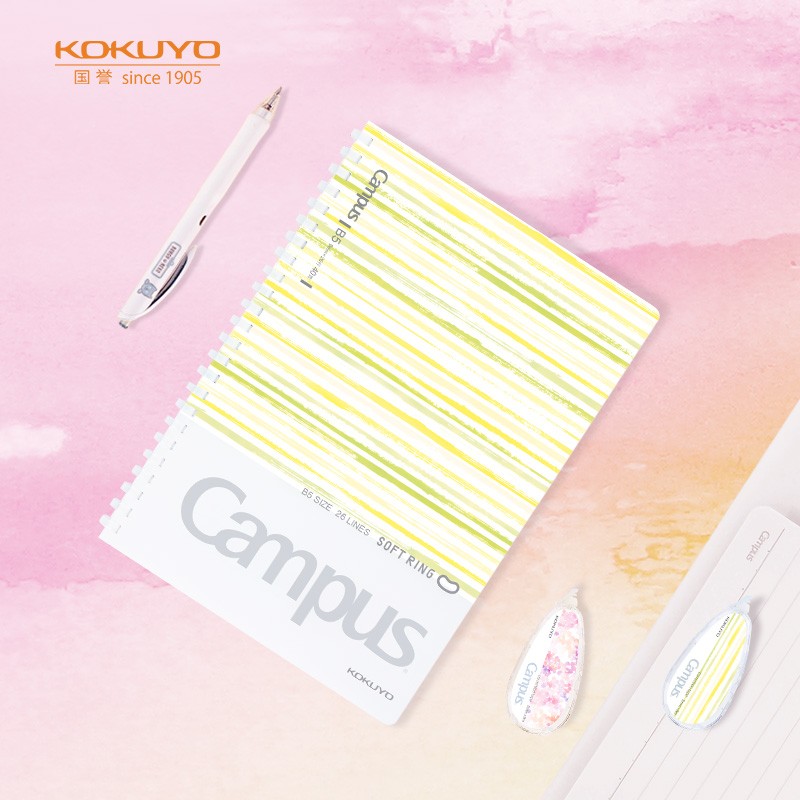 国誉(kokuyo)campus 学生软线圈笔记本子记事本记录本子 水彩絮语 b5
