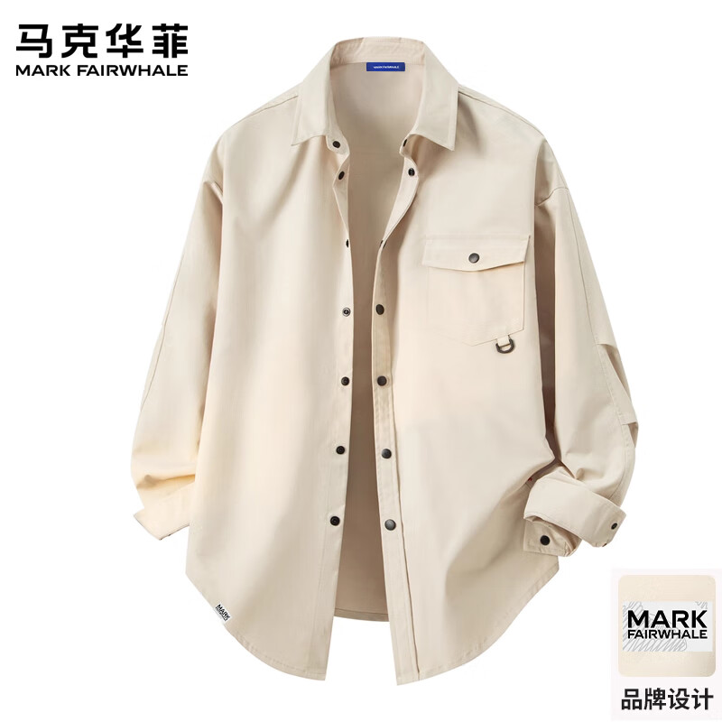 ���ڲ��������˻��ƣ�MARK FAIRWHALE����ʽ���ų��������ʿ2025�＾�������г��Ƹ߶���������������װ ǳ���� ���ٷ���Ʒ�� 3XL ������175-195� 144Ԫ