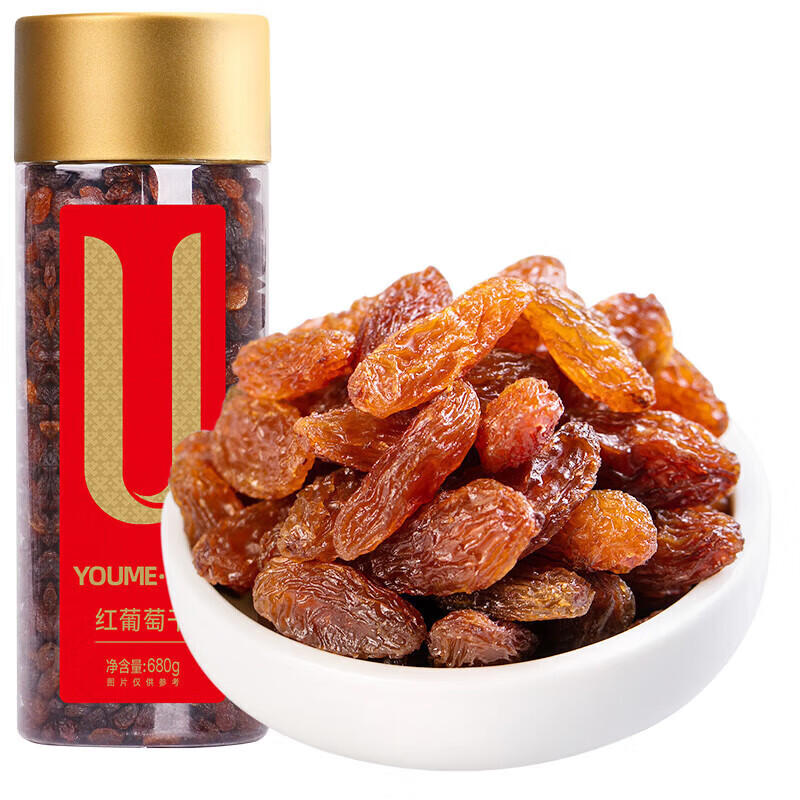 悠米休闲零食果干蜜饯 新疆特产红葡萄干 红葡萄干680g