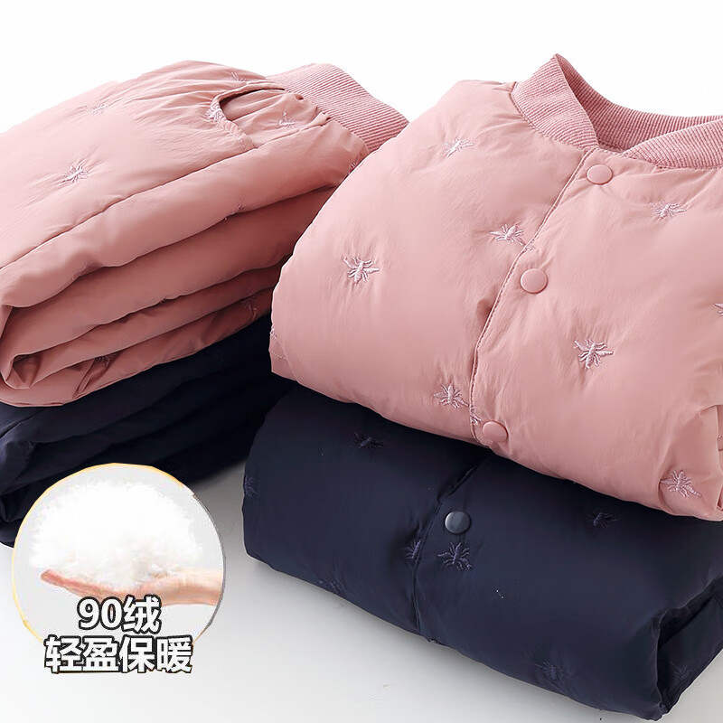 巴拉可儿巴拉儿童轻薄羽绒服内胆上衣冬套装内穿宝宝女童男中大童羽绒裤 03套装黑色 180 适合身高170cm