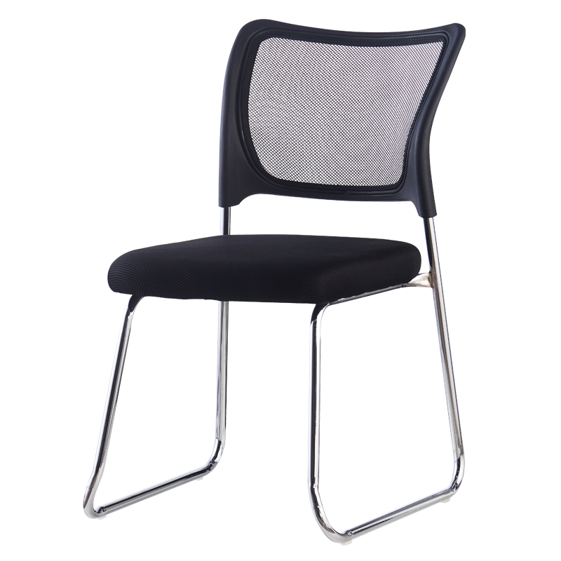 古雷诺斯 电脑椅 弓形皮椅 职员老板办公家用座椅子 培训椅主播椅家用餐椅 S310-02-黑色网椅