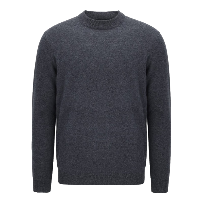 皮皮狗 秋冬新品 羊絨衫男士商務(wù)休閑半高領(lǐng)百搭毛衣內(nèi)搭打底針織衫 鐵灰810 L 175/96A