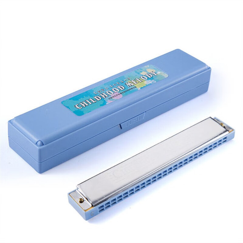 imuhui)口琴孔复音调音符标识初学学生儿童教学入门男女单音乐器 24孔
