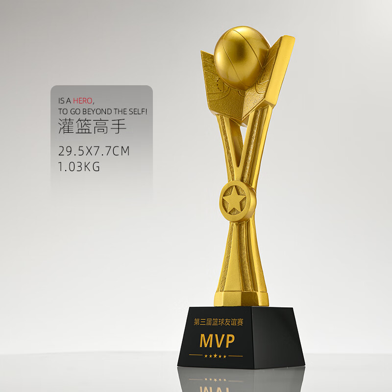 菲霓丝缘五角星篮球足球跑步运动会体育儿童金属树脂奖杯定制大气