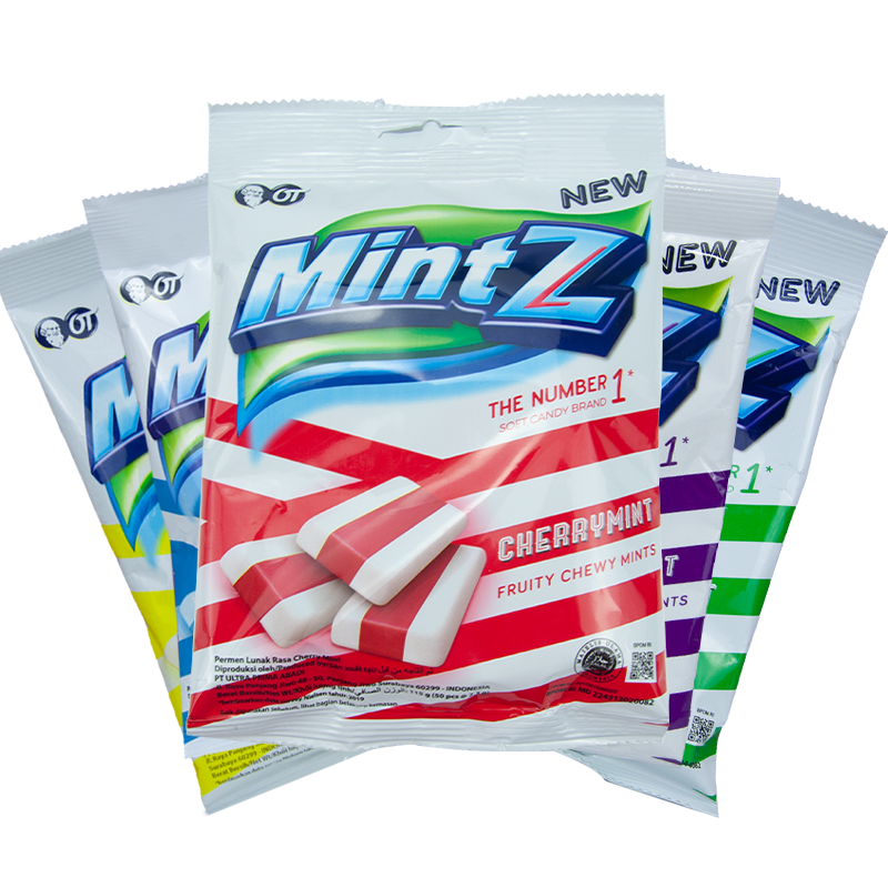 mintz(明茨 印尼进口mintz明茨薄荷软糖115g*4袋清新口气多种口味