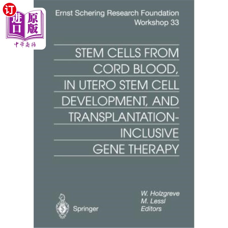 海外直订医药图书stem cells from cord blood, in utero stem cell