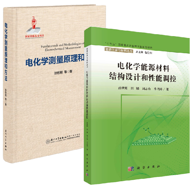 【全2册】电化学能源材料结构设计和性能调控+电化学测量原理和方法孙世刚电化学方法原理应用化学分析测试电化学能源材料结构