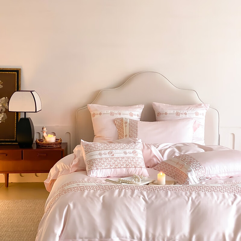 兰精天丝床上四件套冰丝被套罩床单真丝滑裸睡凉感床上用品4 安丽娜