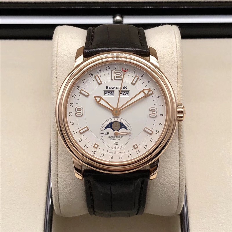 宝珀男表领袖系列2863-3642-53b奢侈品18k玫瑰金40mm瑞士手表钟表腕表